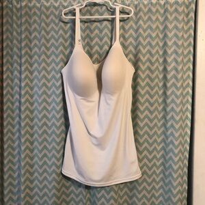 Maidenform Self Expressions white plus size firm control wirefree foam cup cami